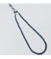 Tanzanite Graduated Smooth Rondelle Necklace 8x5- 4x2mm.-Item.11859