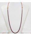 Ruby Graduated Smooth Rondelle Necklace 4x3-7x6mm.- Item.11965