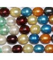 Mehrfarbige ovale Perle 10x11mm -Thread 40cm- Ref.3248