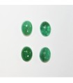Cabochon Ovale Smeraldo Liscio 8x6mm (4 pezzi).- Ref.1395CB