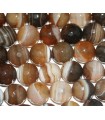 Brown Stripe Agate Faceted Round Beads 10mm.-Strand 40cn.-Item.5421