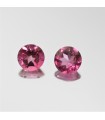Pair Of Pink Topaz Faceted Round 6mm. (1.93 ct.) - Item: 108LO