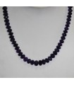 Amethyst Faceted Graduated Rondelle Necklace 9x5 - 11x9mm.-Long 50cm.-Item.7341