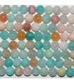 Amazonite-Jade-Morganite Round Beads 8mm.-Strand 40cm.-Item.8125