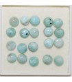 Larimar Runder Cabochon 5 mm. (20 Stück) .- Ref.1538CB