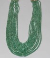 Esmerald Graduated Faceted Rondelle Necklace ( 10 Strands ).-Item.1680