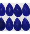 Cabochon en jade bleu à facettes (24 pièces) 30x18 mm.-Ref.197CB