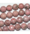 Rhodonite Faceted Round Beads 10mm.-Strand 40cm.-Item.3937