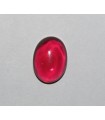 Cabochon ovale synthétique rubis lisse 16x12mm-Réf.7395