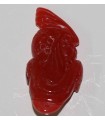 Red Jade Pendant (Frog )  50x25mm.-Item.166JR