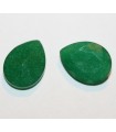Green Dyed Jade Faceted Drop 16x12mm.( 6 Pcs )-Ref.7420