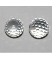 Boucle d'oreille en cristal de roche semi-percé facette boule 10mm. (2 paires) Réf.4596